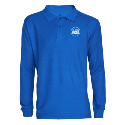 Polera Cuello Pique Hombre Manga Larga