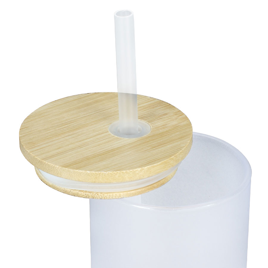 Botella Vidrio Tapa Bambú 500cc - Imagen 2