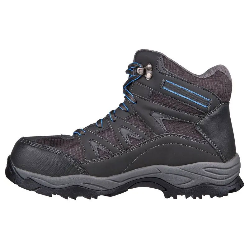 Botín Skechers Pomeria Gris/Celeste Mujer - Imagen 4