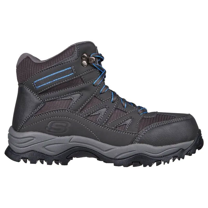 Botín Skechers Pomeria Gris/Celeste Mujer - Imagen 5