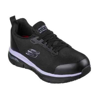 Zapatilla De Seguridad Skechers Evzan Negra/Morado Mujer