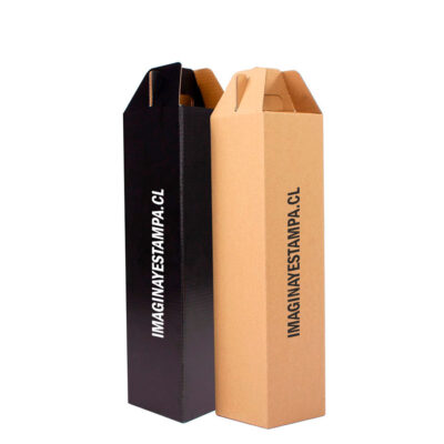 Caja de Cartón Autoarmable para 1 Botella de Vino