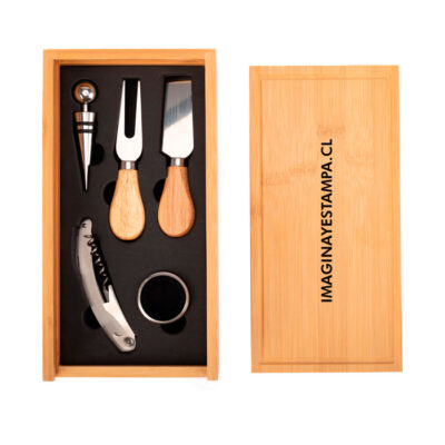 Set de Vino y Quesos Futrono 6 en 1 Personalizado