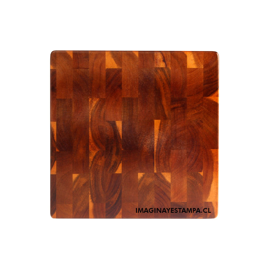 Tabla Cuadrada Acacia con Piezas Integradas - Imagen 2