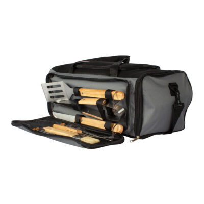 Bolso 4 en 1 Cooler, Parrilla y Herramientas BBQ